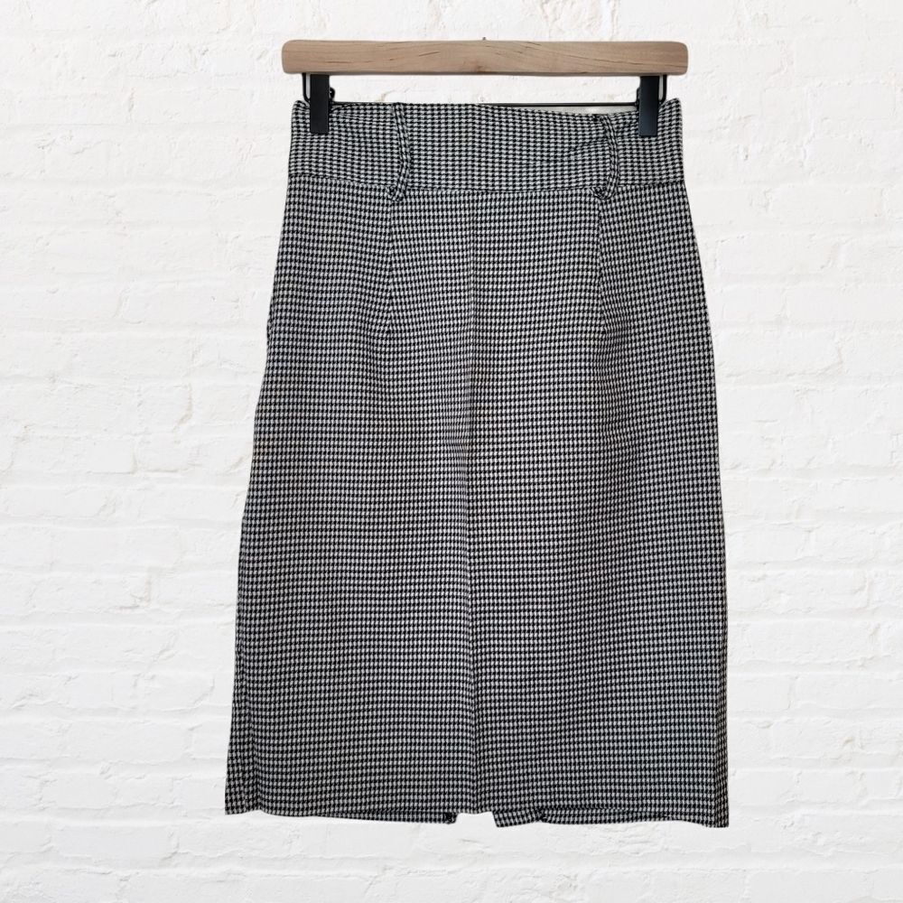 Maggie Lawrence Collection Vintage Black and White Checked Pencil Skirt, Size 10